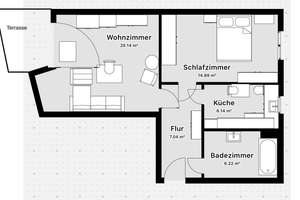 Anleger aufgepasst. Wohnung kleiner Terrasse und Stellplatz. – Die vollständige Adresse der Immobilie erhältst du vom Anbieter., 4178 Böhlitz-Ehrenberg, Leipzig – Vorschaubild 7