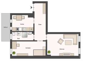 Möblierte 2-Zimmer-Wohnung in Möckern! – Die vollständige Adresse der Immobilie erhältst du vom Anbieter., 4159 Zentrum, Leipzig – Vorschaubild 8