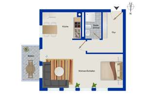 Vermietete 1-Zimmer-Etagenwohnung mit Aufzug und Stellplatz in Ingolstadt – Die vollständige Adresse der Immobilie erhältst du vom Anbieter., 85055 Nordost, Ingolstadt – Vorschaubild 10