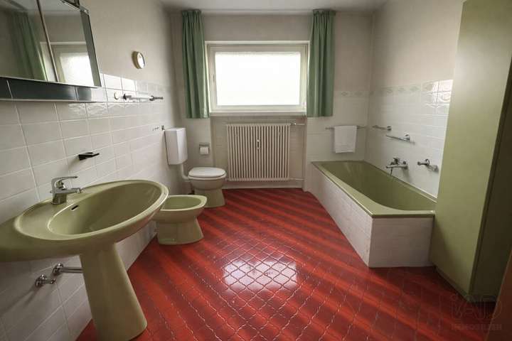 Badezimmer im Erdgeschoss.