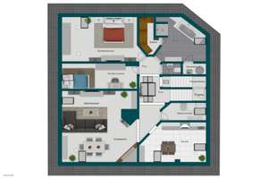 Stilvolle 3,5-Zimmer-DG-Wohnung mit Sauna, Kamin und Stellplatz in zentraler Stuttgarter Lage – Die vollständige Adresse der Immobilie erhältst du vom Anbieter., 70180 Lehen, Stuttgart – Vorschaubild 13