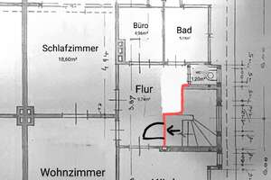 Gemütliche Altbauwohnung hell renoviert 76m² 3-Zi, Kü, Bad, Garten Zentrum Herforde Str. – Die vollständige Adresse der Immobilie erhältst du vom Anbieter., 33609 Mitte, Bielefeld – Vorschaubild 11