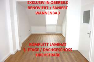 EXKLUSIV RENOVIERT + SANIERT MODERNE HELLE WHG. KOMPLETT LAMINAT WANNENBAD 5.OG / DG IN OBERBILK – Kirchstr. 7, 40227 Oberbilk, Düsseldorf – Vorschaubild 1
