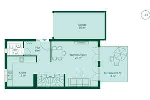 Doppelhaushälfte mit 4-Zi., inkl. Grundstück, Keller und Garage – Kirschgärten 46, 45665 Recklinghausen – Vorschaubild 11