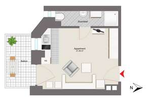 Seltene Gelegenheit - freies Apartment in Bestlage – Die vollständige Adresse der Immobilie erhältst du vom Anbieter., 80469 Deutsches Museum, München – Vorschaubild 11