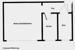 Südstadt: Renovierte 1-Zimmer-Wohnung, 3.OG, mit Einbauküche für Single – Lutherstraße 34, 30171 Hannover – Vorschaubild 2