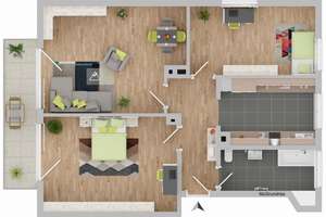 S-Obertürkheim: „Wohnidyll nahe Weinberge“ Raumwunder – hochwertige 3-Zi. Wohnung, mit Einbauküche – 70329 Obertürkheim (Ortsteil), Stuttgart – Vorschaubild 14