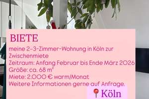 ZIWI: Luxuriöses 2,5-Zimmer Dachgeschoss-Apartment in Köln Nippes – Die vollständige Adresse der Immobilie erhältst du vom Anbieter., 50733 Nippes (Ortsteil), Köln – Vorschaubild 1