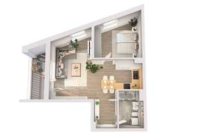 Frisch sanierte 2-RW im DG* neue EBK* Süd-Balkon* moderne Möblierung* Bad mit Wanne* AK* PKW-SP* – Am Weißiger Bach 30b, 1328 Weißig, Dresden – Vorschaubild 2