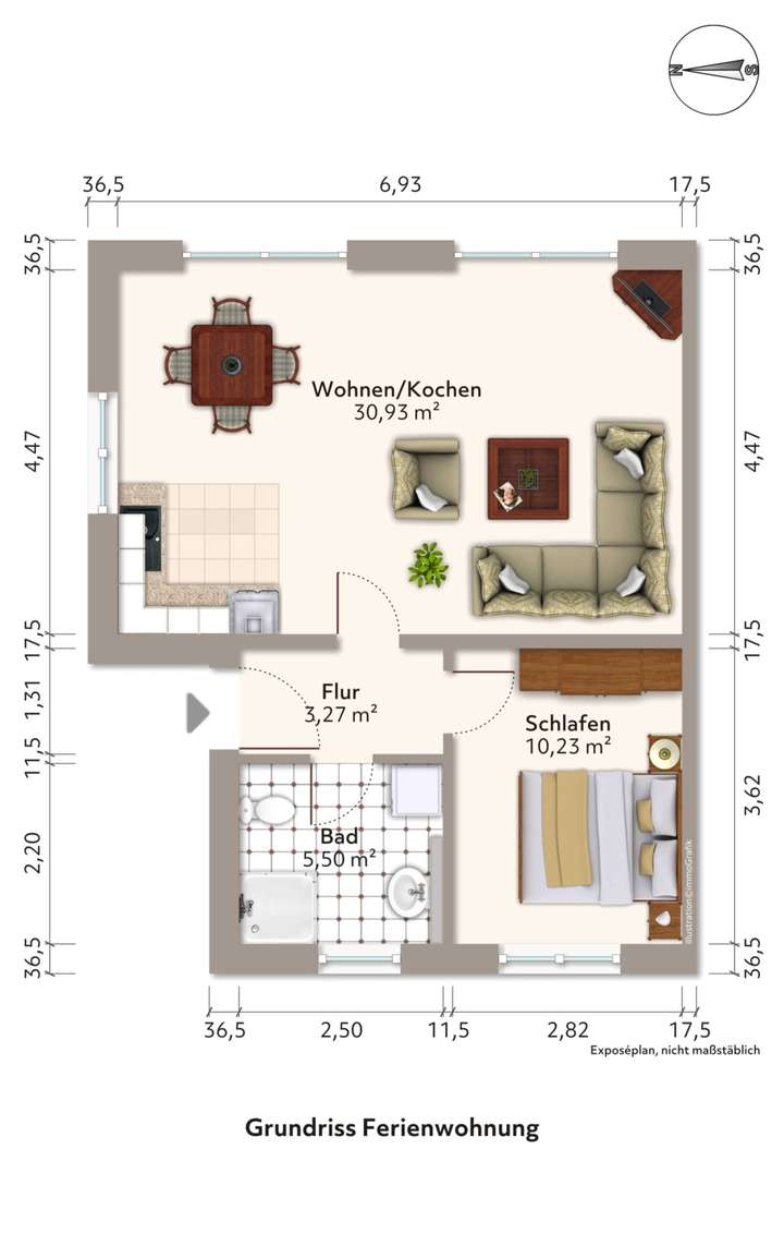Grundriss Ferienwohnung