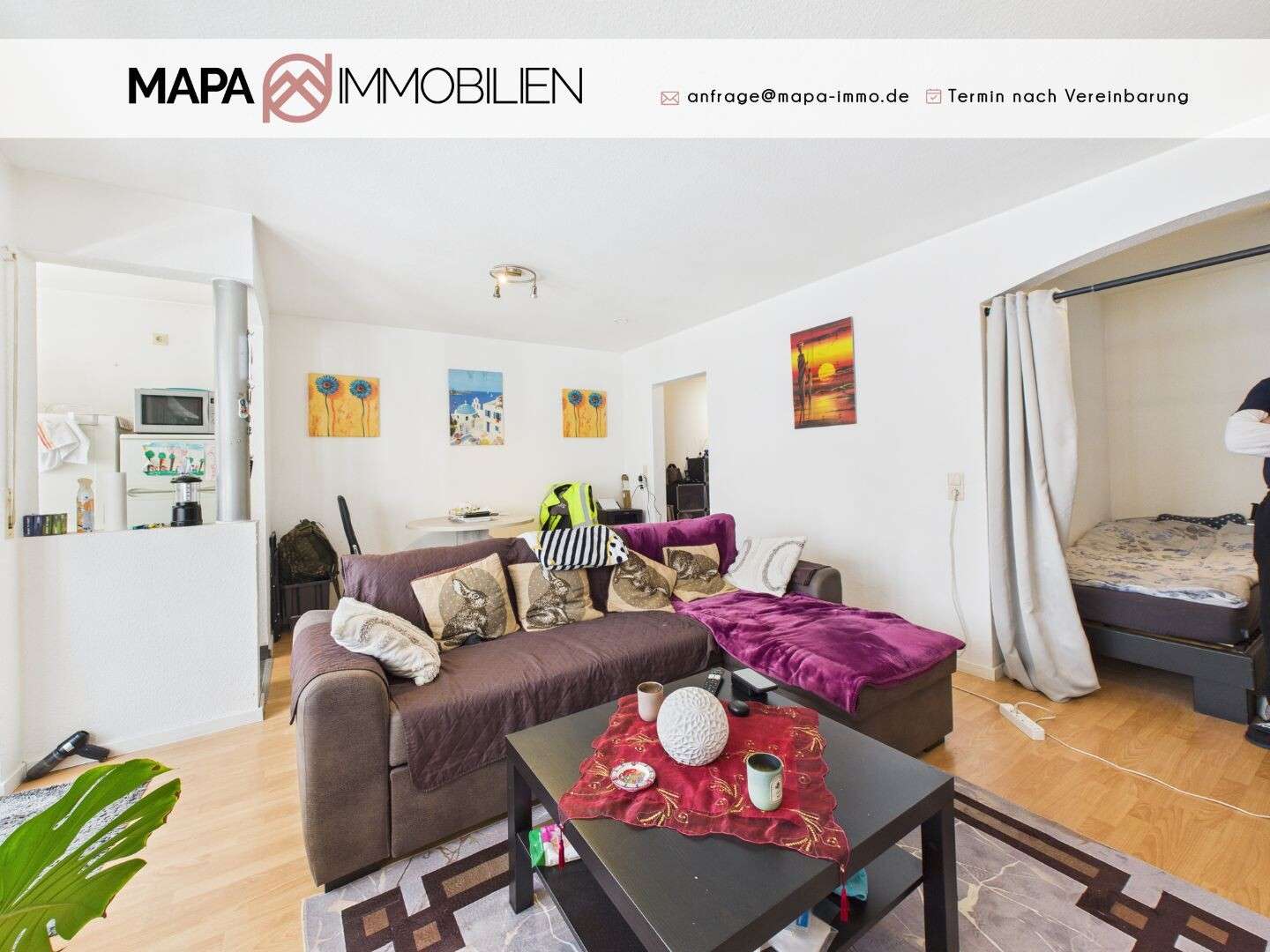 Immobilie in Ditzingen - Helle 1,5-Zimmer-Erdgeschosswohnung mit Süd-Balkon in ruhiger Lage von Ditzingen - Bild 0