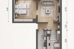2-Zimmer-ETW Leipzig-Marienbrunn, Einzugsfertig inkl. Möbel & EBK – 4277 Marienbrunn, Leipzig – Vorschaubild 28