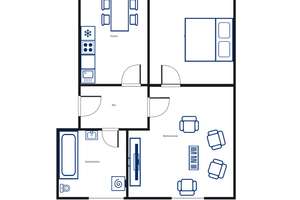 Smarter Wohnen: günstig geschnittene 2-Zimmer-Wohnung – Keplerstr. 13, 34127 Nord (Holland), Kassel – Vorschaubild 2