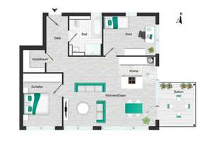 Traumhafte, helle 3,5-Zimmer Wohnung mit sonnigem Balkon wartet auf Sie! – Hirschstraße 40/2, 74078 Neckargartach, Heilbronn – Vorschaubild 30