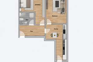 Neu saniert: Moderne 2-Raum-Wohnung mit Einbauküche – 4177 Altlindenau, Leipzig – Vorschaubild 6