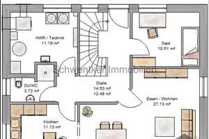 Einfamilienhaus 155qm mit Grundstück  / 5 Zi / monatl. Rate 1.734,-- incl. Fördermittel Einbauküche  – Die vollständige Adresse der Immobilie erhältst du vom Anbieter., 32457 Porta Westfalica – Vorschaubild 5
