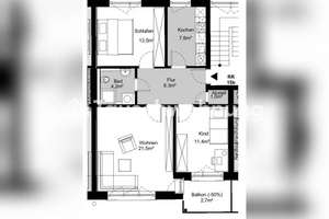 Tauschwohnung: 3-Zimmer-Wohnung im Grünen gegen Zentrale Wohnung – Die vollständige Adresse der Immobilie erhältst du vom Anbieter., 22047 Wandsbek (Ortsteil), Hamburg – Vorschaubild 6