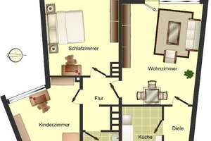 3-Zimmer-Wohnung in Solingen Wald – Hegelring 8, 42719 Wald, Solingen – Vorschaubild 2