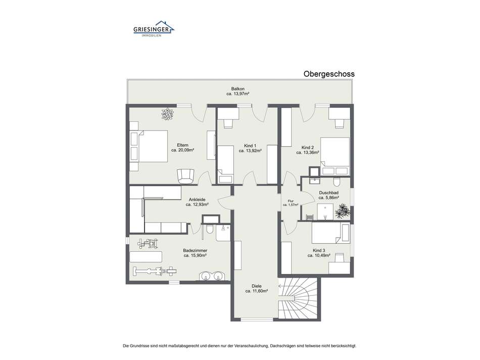 Obergeschoss - 2D Grundriss