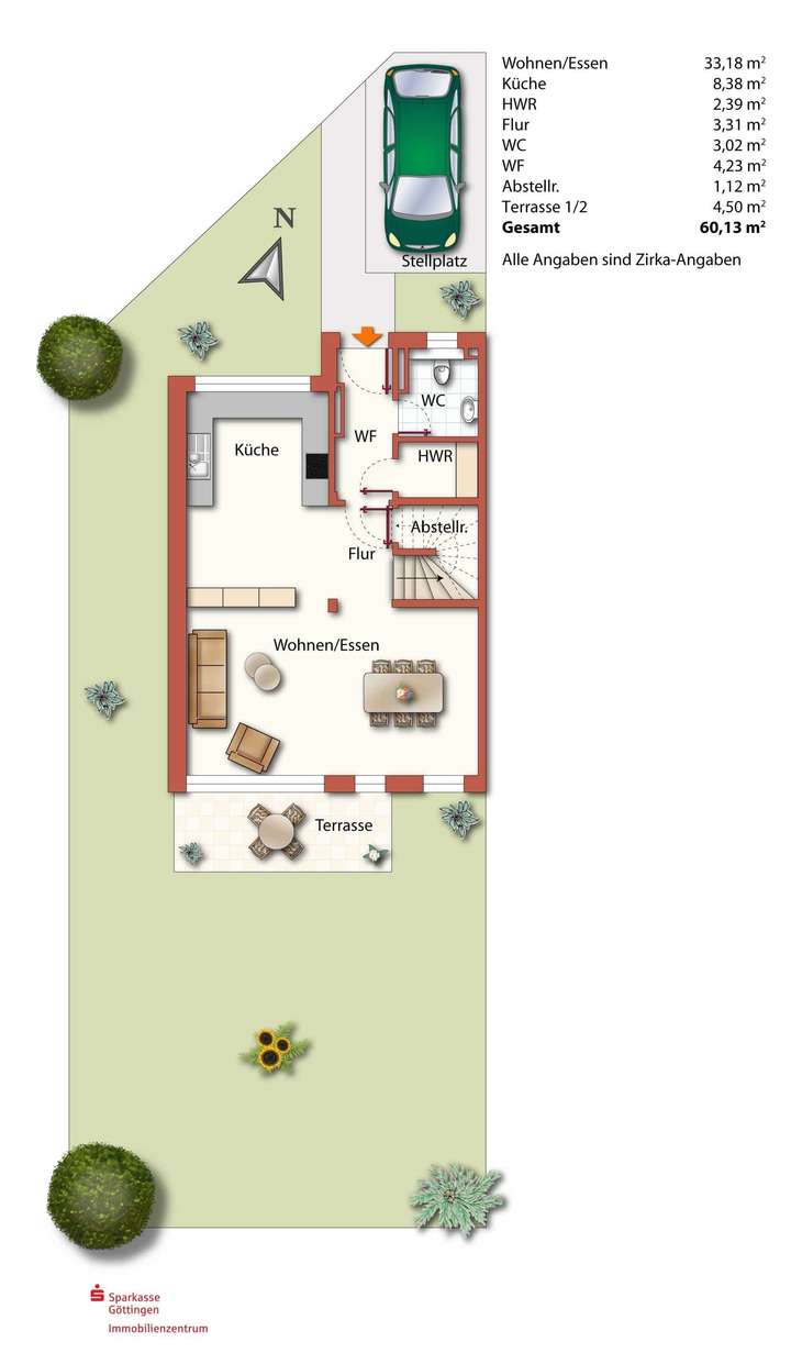 Aufteilung Erdgeschoss