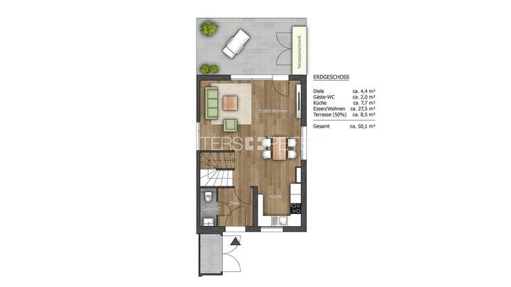 Grundrissskizze Erdgeschoss