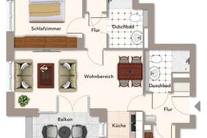 Wohnqualität zum Wohlfühlen: Moderne 3-Zimmer-Wohnung mit Balkon und Aufzug – Die vollständige Adresse der Immobilie erhältst du vom Anbieter., 14469 Bornstedt, Potsdam – Vorschaubild 7