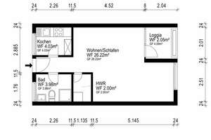 Modern und sofort bezugsfrei – hochwertig saniertes 38m²-Appartement mit Loggia und Aufzug. – Die vollständige Adresse der Immobilie erhältst du vom Anbieter., 42653 Gräfrath, Solingen – Vorschaubild 14