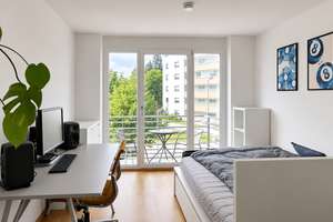 Für Studenten und Auszubildende: Modernes 1-Zimmer-Appartement mit Balkon im Textilviertel Augsburg – Die vollständige Adresse der Immobilie erhältst du vom Anbieter., 86153 Am Schäfflerbach, Augsburg – Vorschaubild 2