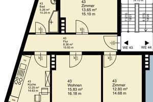 Frisch sanierte 3 Raumwohnung mit EBK in Sudenburg – Ackerstraße 40, 39112 Sudenburg, Magdeburg – Vorschaubild 14