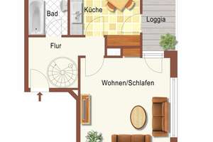 Düsseldorf Benrath: 2-Zimmer Maisonette Wohnung mit Nord-West-Balkon! – Die vollständige Adresse der Immobilie erhältst du vom Anbieter., 40597 Benrath, Düsseldorf – Vorschaubild 21