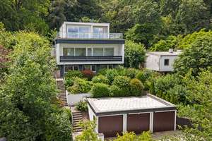 Exklusives Architektenhaus mit Panorama-Dachterrasse, Pool und Blick auf Siebengebirge