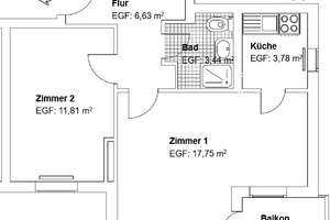 Seniorengerechtes Wohnen in Wolfsanger! 2 ZKB mit Balkon! – Hinter dem Fasanenhof 1 H, 34125 Fasanenhof, Kassel – Vorschaubild 2