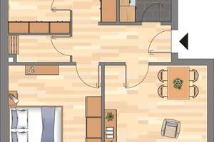 Helle 3-Zimmer-Wohnung in Kiel Mettenhof – Jütlandring 222, 24109 Mettenhof, Kiel – Vorschaubild 3