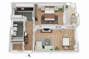 2-Zimmer-Wohnung mit großem Balkon – 80992 Moosach-Bahnhof, München – Vorschaubild 11