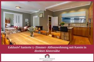 Exklusiv! Sanierte 5-Zimmer Altbauwohnung mit Kamin in direkter Alsternähe – Die vollständige Adresse der Immobilie erhältst du vom Anbieter., 20099 Sankt Georg, Hamburg – Vorschaubild 1