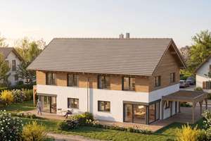 Schlesierhof Bruckmühl - Stilvolle Doppelhaushälfte in hochwertiger Holzbauweise