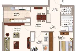Gepflegte 3-Zimmer-Wohnung mit Sonnenbalkon in Süd-/Westlage und großzügigem Kellerraum in bester – Die vollständige Adresse der Immobilie erhältst du vom Anbieter., 21079 Rönneburg, Hamburg – Vorschaubild 27