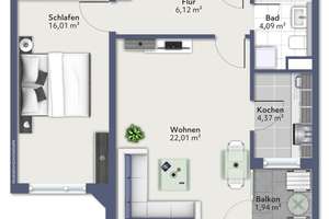NEU am Markt: Bezugsfreie 2 ZKB Wohnung in Pfersee an der Wertach nach Kernsanierung zum Kauf – Die vollständige Adresse der Immobilie erhältst du vom Anbieter., 86157 Pfersee-Nord, Augsburg – Vorschaubild 10