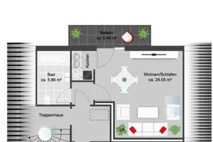 Helles 1-Zimmer-Apartment in Hadern – Kruckenburgstraße 11a, 81375 Neuhadern, München – Vorschaubild 12