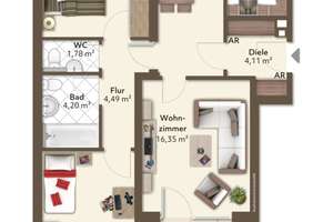 Gut geschnittene 3-Zimmer mit Südloggia / Kauf gegen Gebot – Die vollständige Adresse der Immobilie erhältst du vom Anbieter., 80997 Moosach-Bahnhof, München – Vorschaubild 22