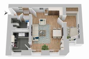 Bezugsfrei: im grünen Innenhof: 1.5-Zimmer-Altbauwohnung