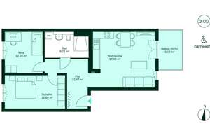 Barrierefreie Eigentumswohnung im 3. OG mit Balkon zum Innenhof und großer Wohnküche – Lilli-Marx-Str. 38, 40597 Benrath, Düsseldorf – Vorschaubild 7