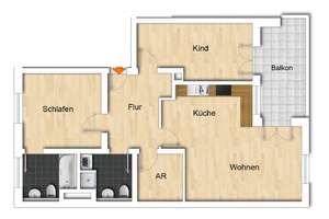 Balkon, 2 Bäder, Lift & TG // perfekter Grundriss in Striesen – Eibenstocker Straße 97a, 1277 Striesen-Ost, Dresden – Vorschaubild 8