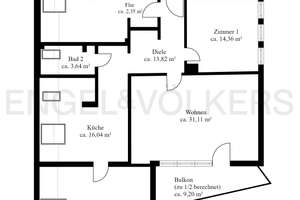 Viel Platz zum Ankommen: 4-Zimmer-Wohnung mit Garten & Balkon im Münchner Norden – Die vollständige Adresse der Immobilie erhältst du vom Anbieter., 80935 Lerchenau-Ost, München – Vorschaubild 11