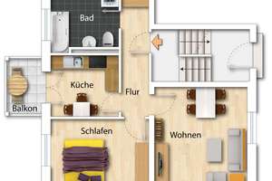 Gepflegte Kapitalanlage: vermietete 2-Raumwohnung mit Balkon in Chemnitz kaufen – Beethovenstraße 48, 9130 Sonnenberg, Chemnitz – Vorschaubild 6