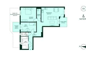 Barrierefreie Erdgeschosswohnung mit Terrase und Gartenanteil zum Innenhof sowie Loggia – Lilli-Marx-Str. 38, 40597 Benrath, Düsseldorf – Vorschaubild 9