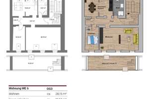 Exklusive 3 Raum Maisonettewohnung mit ca. 96 m², Balkon & Erstbezug / Bestlage am Bunten Garten – Viersener Straße 132, 41063 Am Wasserturm, Mönchengladbach – Vorschaubild 11