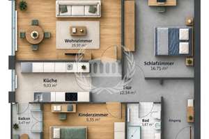 Gepflegte 3-Zimmer-Wohnung mit Balkon und Stellplatz in Regensburg-Reinhausen! – 93059 Reinhausen, Regensburg – Vorschaubild 5