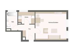München genießen – Helle 1-Zimmer-Erdgeschosswohnung mit cleverem Grundriss – Die vollständige Adresse der Immobilie erhältst du vom Anbieter., 80805 Alte Heide-Hirschau, München – Vorschaubild 10