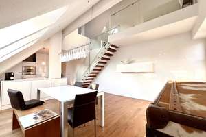 Wohnen auf höchstem Niveau! Exklusiv möblierte 2 Zi.- Dachgeschoss Maisonettewhg. mit Loft Charakter – Wolfratshauser Straße 245, 81479 Solln, München – Vorschaubild 8